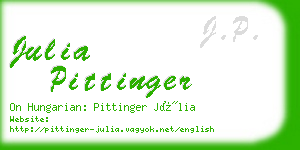 julia pittinger business card